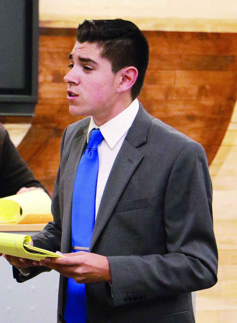 Mock trial students argue for, and against, each other